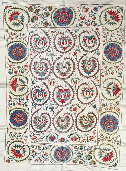 Suzani Silk Panel ( 91 X 126 Cm )